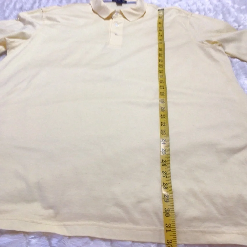 Men’s Lands’ End Yellow Cotton Polo Shirt XL (46-48)